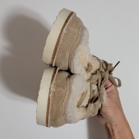 NEW Beek Alpine Swift Bootie Womens 8 Shearling Cozy Tan Suede Warm Outdoors - Picture 5 of 9